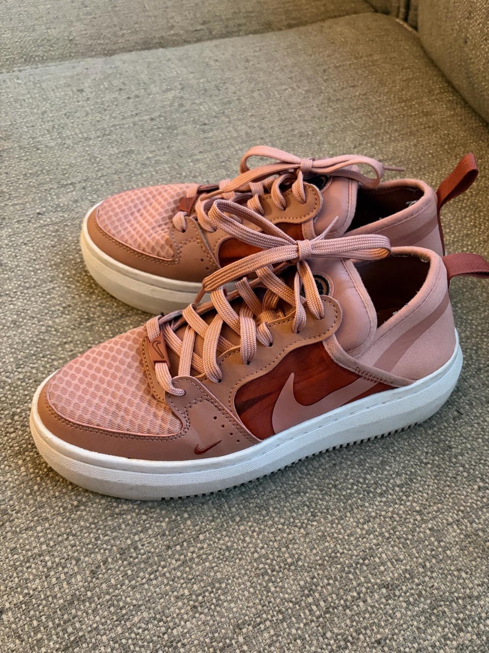 Nike Dusty Rose Low-Top Sneakers with White Sole